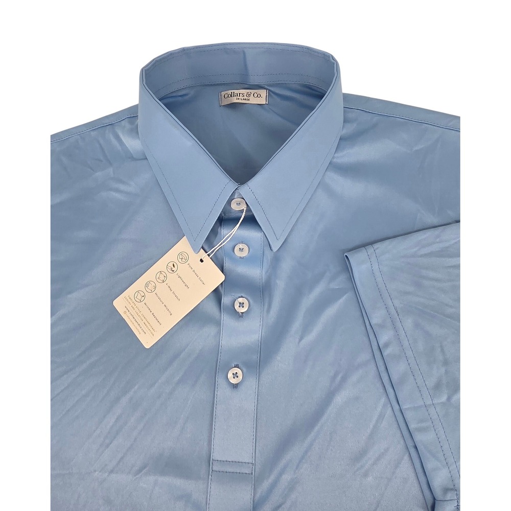 NWT Collars and Co Dress The Original Dress Collar Polo Blue 3XL